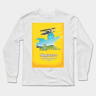 Saguaro national park Arizona map Long Sleeve T-Shirt